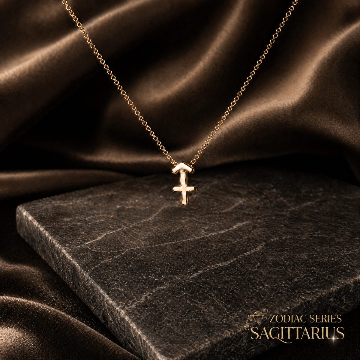 Sagittarius Press-On Nails Gift Set With Sagittarius Necklace | 30pcs Reusable Zodiac Nail Set